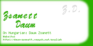 zsanett daum business card